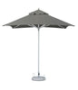 8' Charcoal Polyester Square Market Patio Umbrella
