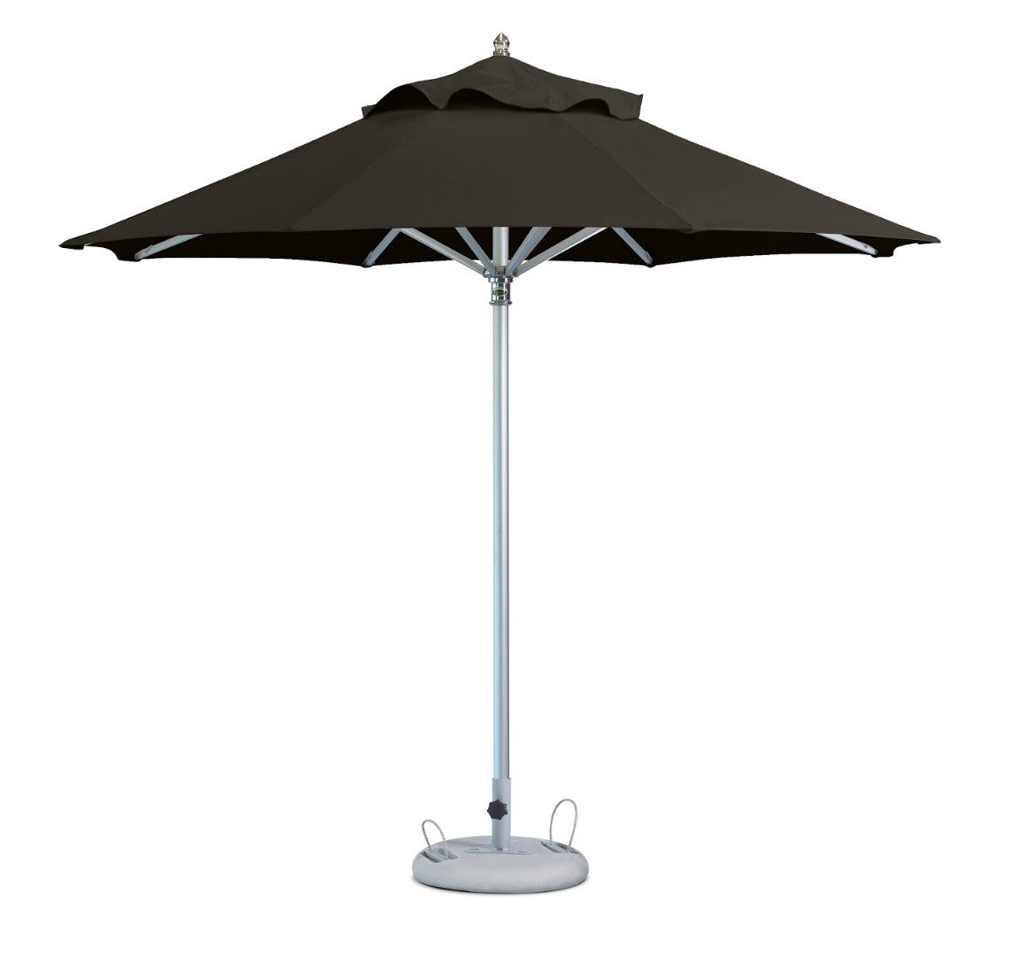 10' Black Polyester Round Market Patio Umbrella