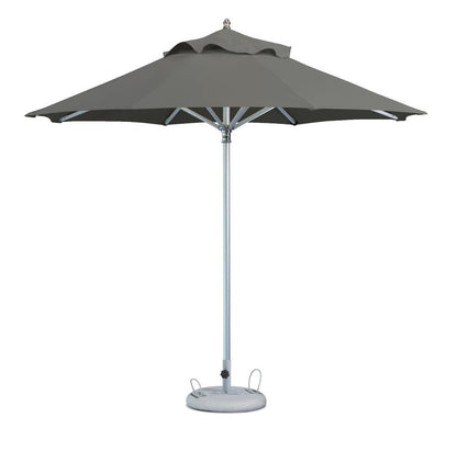 10' Charcoal Polyester Round Tilt Cantilever Patio Umbrella with Stand