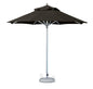 13' Black Polyester Round Tilt Cantilever Patio Umbrella with Stand