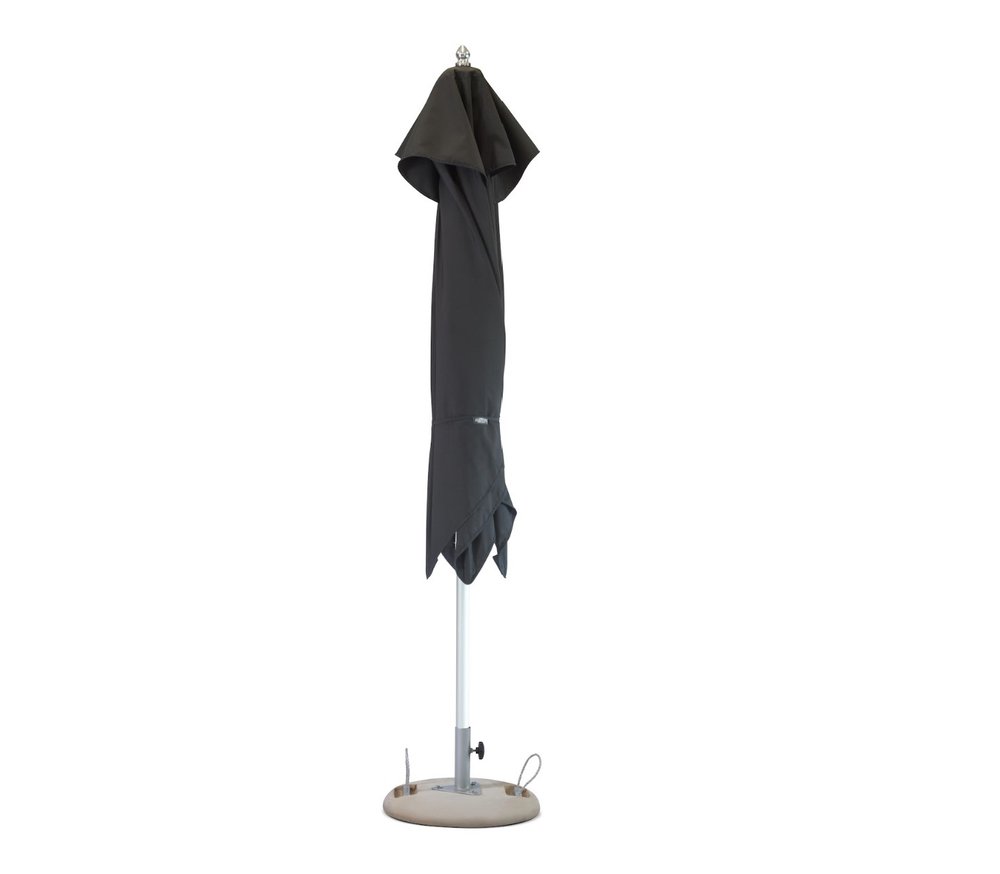 102" Black Polyester Round Market Patio Umbrella