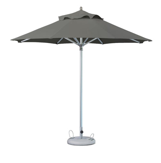 102" Charcoal Polyester Round Market Patio Umbrella