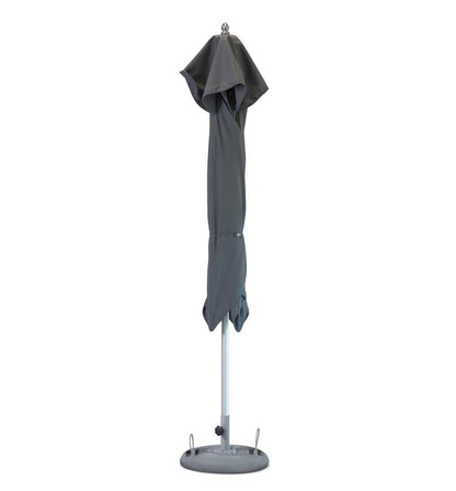 13' Charcoal Polyester Round Tilt Cantilever Patio Umbrella with Stand