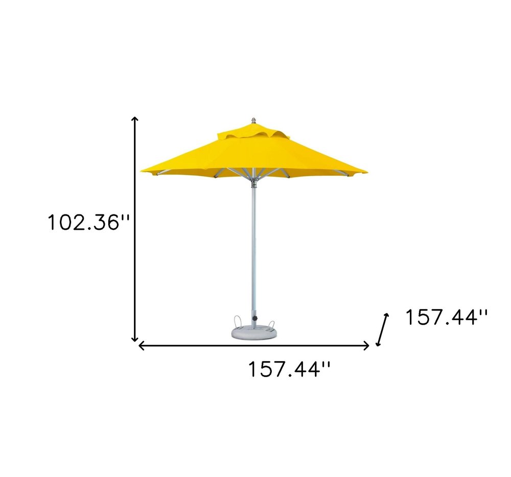 102" Yellow Polyester Round Market Patio Umbrella