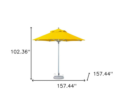 102" Yellow Polyester Round Market Patio Umbrella