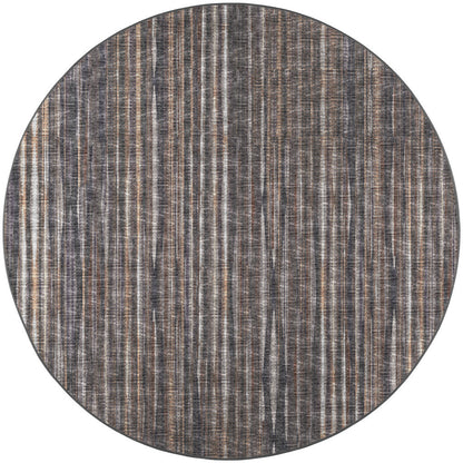 6' Brown Round Ombre Tufted Handmade Area Rug