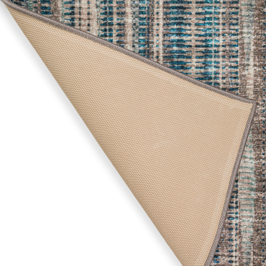 12' Brown and Beige Ombre Hand Tufted Runner Rug