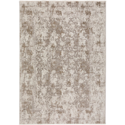 3' X 5' Brown Oriental Area Rug With Fringe