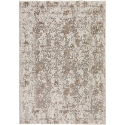 9' X 13' Brown Oriental Area Rug With Fringe