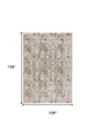 9' X 13' Brown Oriental Area Rug With Fringe