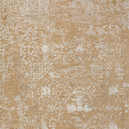 5' X 8' Beige Oriental Area Rug With Fringe