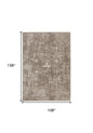 9' X 13' Gray Oriental Area Rug With Fringe