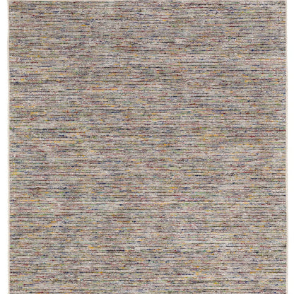 10' X 14' Grey Blue And Yellow Wool Hand Loomed Handmade Area Rug