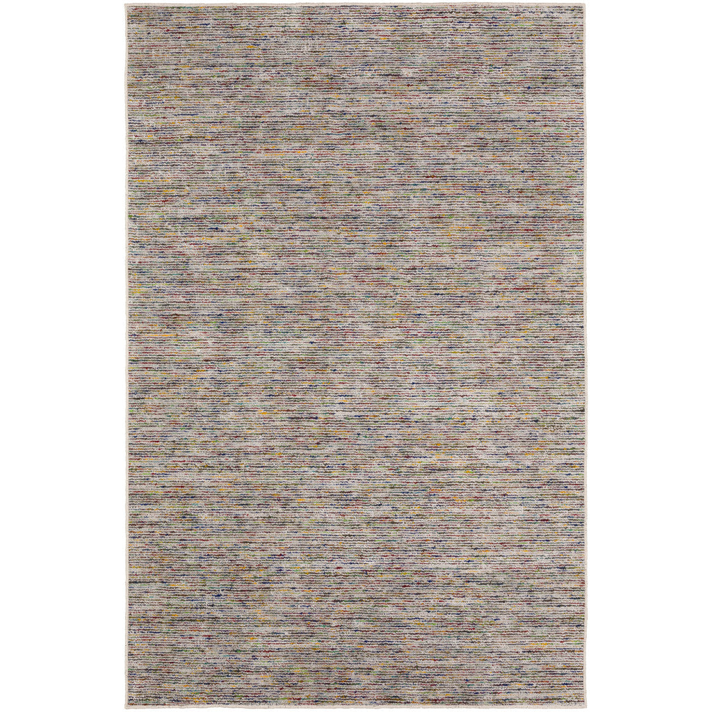 12' Octagon Gray and Yellow Octagon Wool Hand Loomed Area Rug