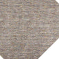 6' Gray and Yellow Octagon Wool Hand Loomed Area Rug