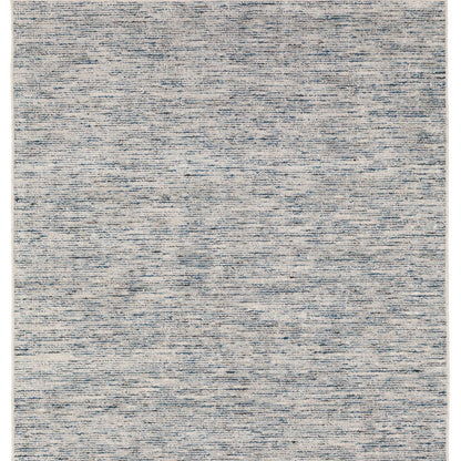 16' Blue and Ivory Wool Hand Loomed Runner Rug