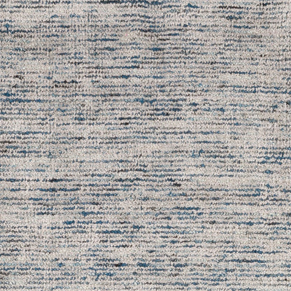 20' Blue and Ivory Wool Hand Loomed Runner Rug