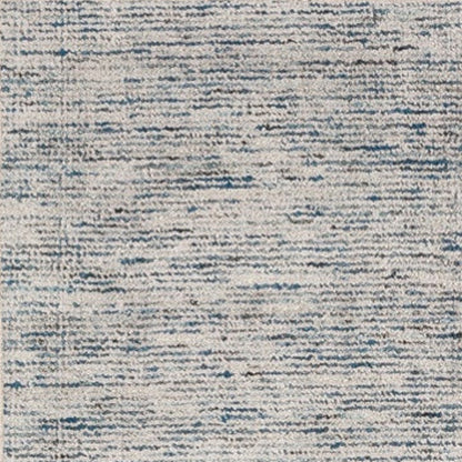 6' X 9' Blue Wool Hand Loomed Handmade Area Rug