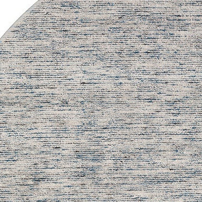 8' X 8' Blue Round Wool Hand Loomed Handmade Area Rug