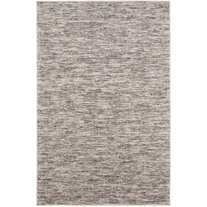 10' Beige and Black Octagon Wool Hand Loomed Area Rug