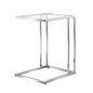 25" Chrome And Clear Glass Square End Table