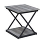 20" Black And Brown Manufactured Wood Square End Table