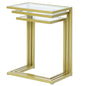 24" Chrome Glass Rectangular End Table