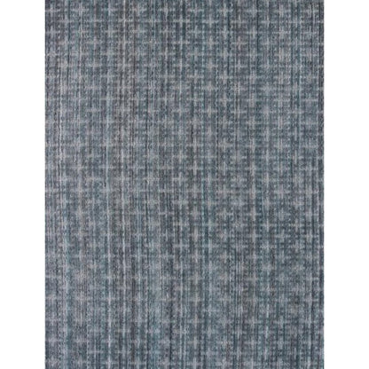 8' X 10' Blue And And Charcoal Hand Loomed Area Rug