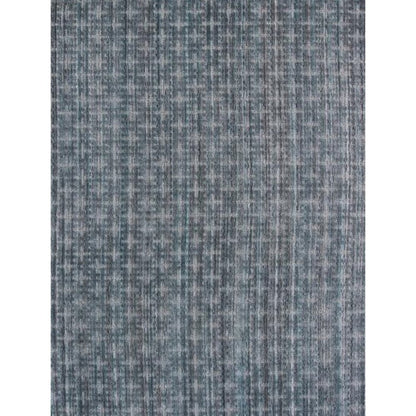 8' X 10' Blue And And Charcoal Hand Loomed Area Rug