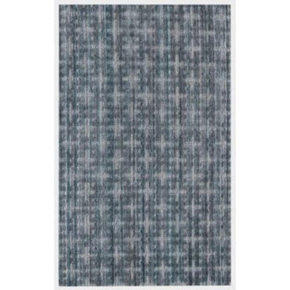 8' X 10' Blue And And Charcoal Hand Loomed Area Rug