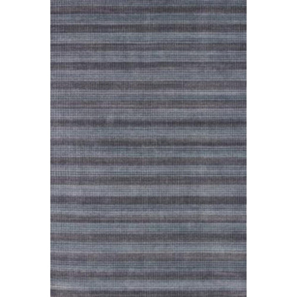 5' X 8' Blue And Black Hand Loomed Area Rug