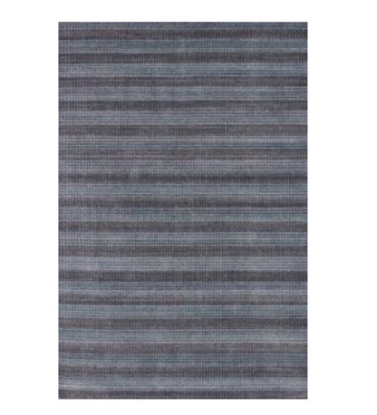 5' X 8' Blue And Black Hand Loomed Area Rug