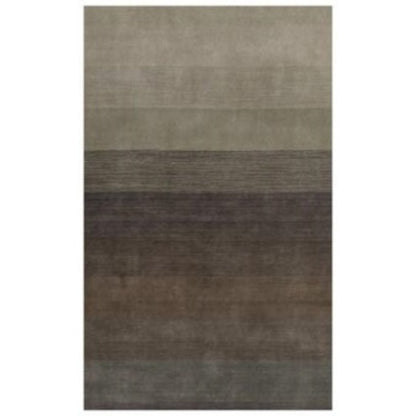 5' X 8' Expresso And Brown Ombre Hand Loomed Area Rug
