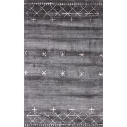 8' X 11' Blue And Black Ombre Hand Loomed Area Rug