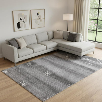 8' X 11' Blue And Black Ombre Hand Loomed Area Rug