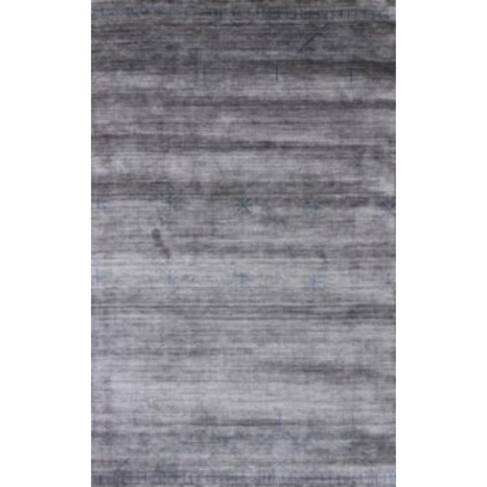 8' X 11' Silver And Blue Ombre Hand Loomed Area Rug