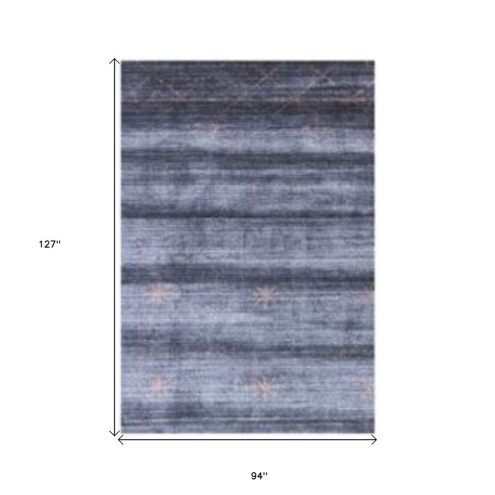 8' X 11' Blue Ombre Hand Loomed Area Rug