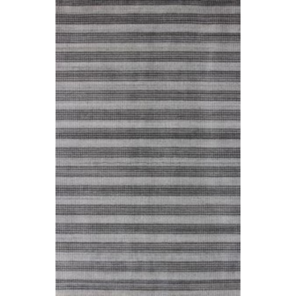 8' X 10' Black And Dark Grey Hand Loomed Area Rug