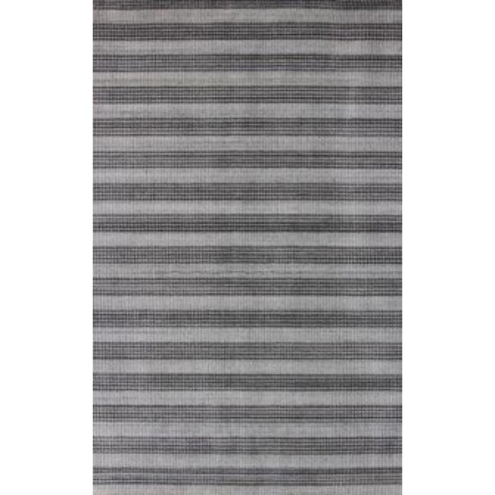 8' X 10' Black And Dark Grey Hand Loomed Area Rug