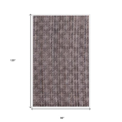 8' X 10' Rust And Tan Ombre Hand Loomed Area Rug