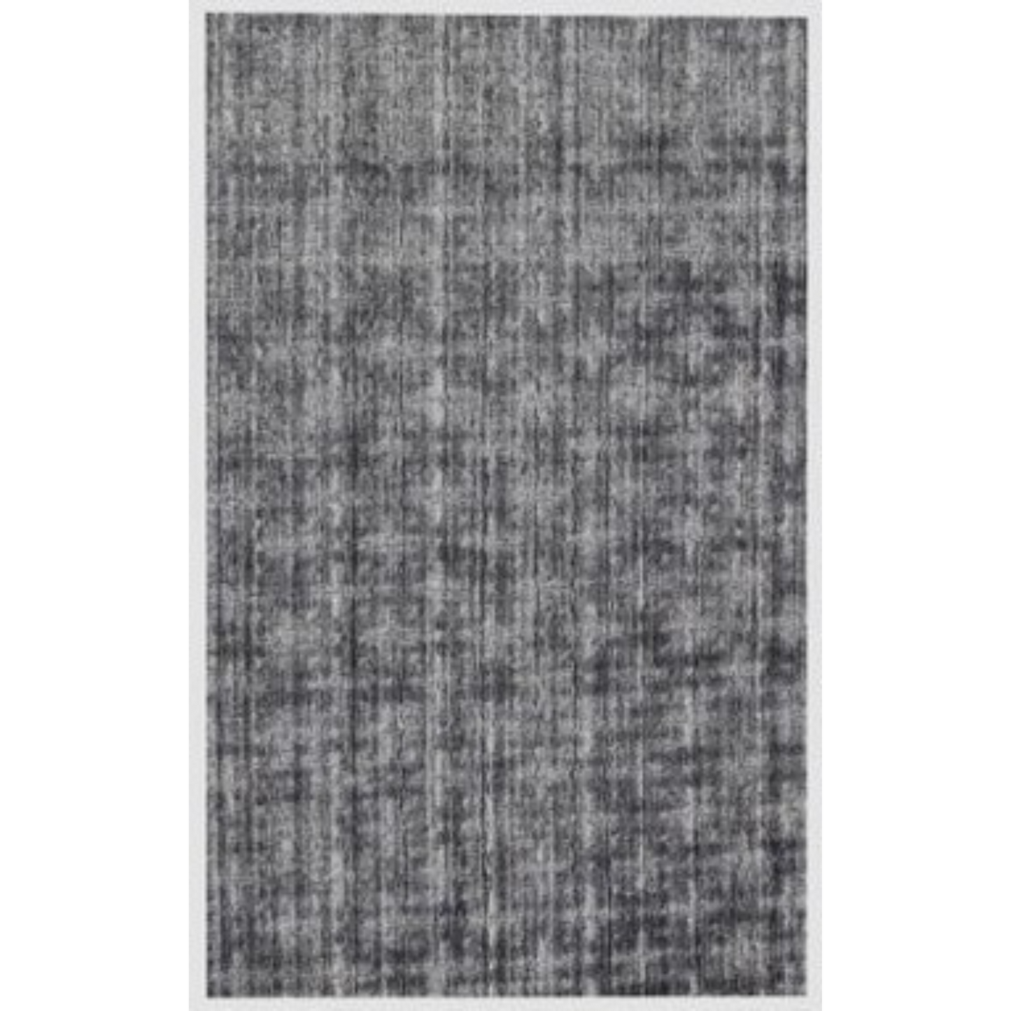 8' X 10' Dark Grey And Silver Medallion Hand Loomed Area Rug