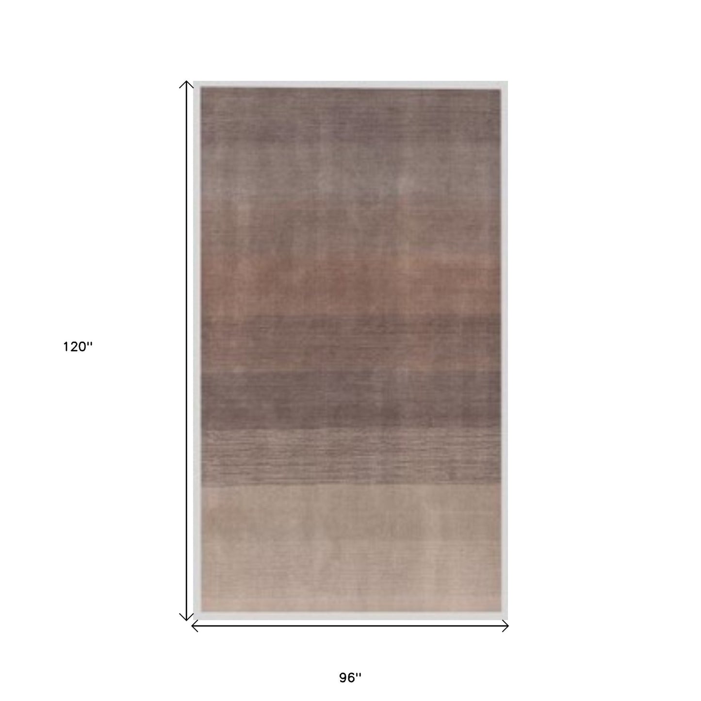 8' X 10' Violet And Brown Hand Loomed Area Rug