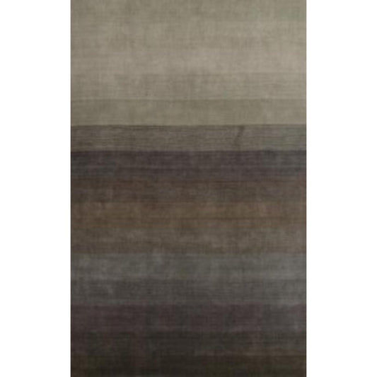 8' X 10' Expresso And Brown Hand Loomed Area Rug