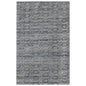 9' X 12' Blue And Charcoal Hand Loomed Area Rug