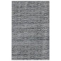 9' X 12' Blue And Charcoal Hand Loomed Area Rug