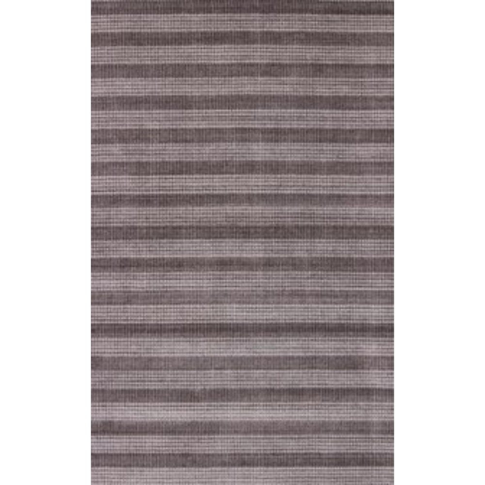 9' X 12' Rust And White Striped Hand Loomed Area Rug