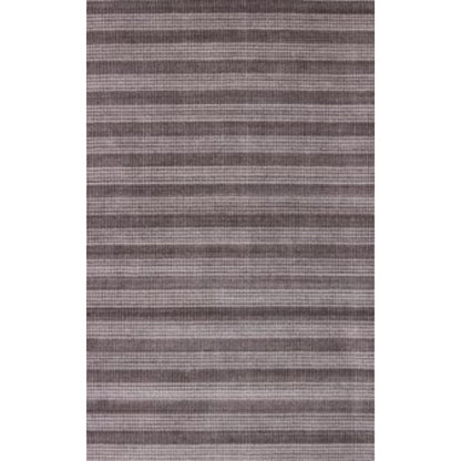 9' X 12' Rust And White Striped Hand Loomed Area Rug