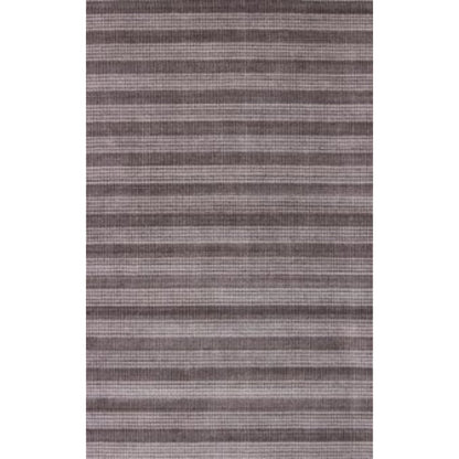 9' X 12' Rust And White Striped Hand Loomed Area Rug