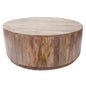 42" Natural Solid Wood Round Coffee Table