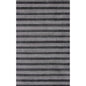 9' X 12' Black And White Striped Hand Loomed Area Rug